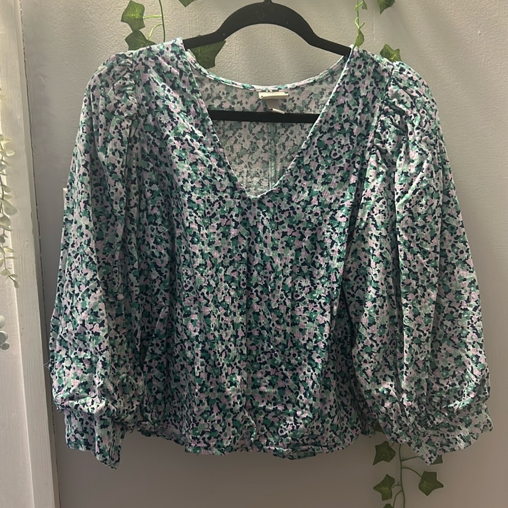 Floral dress shirt Target NWOT